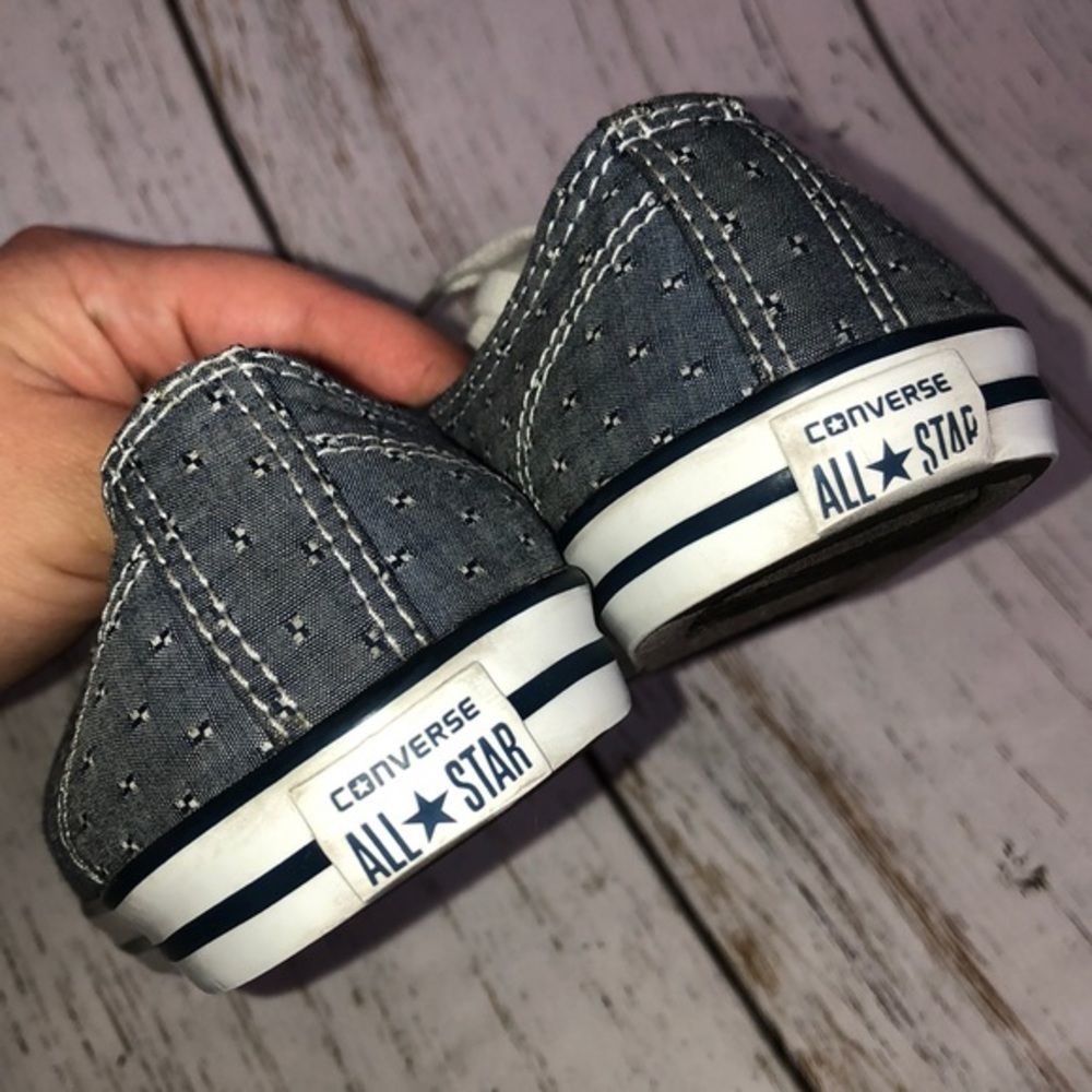 Blue Chuck Taylor Dainty Chambray Low Top Sneaker - Picture 5 of 9